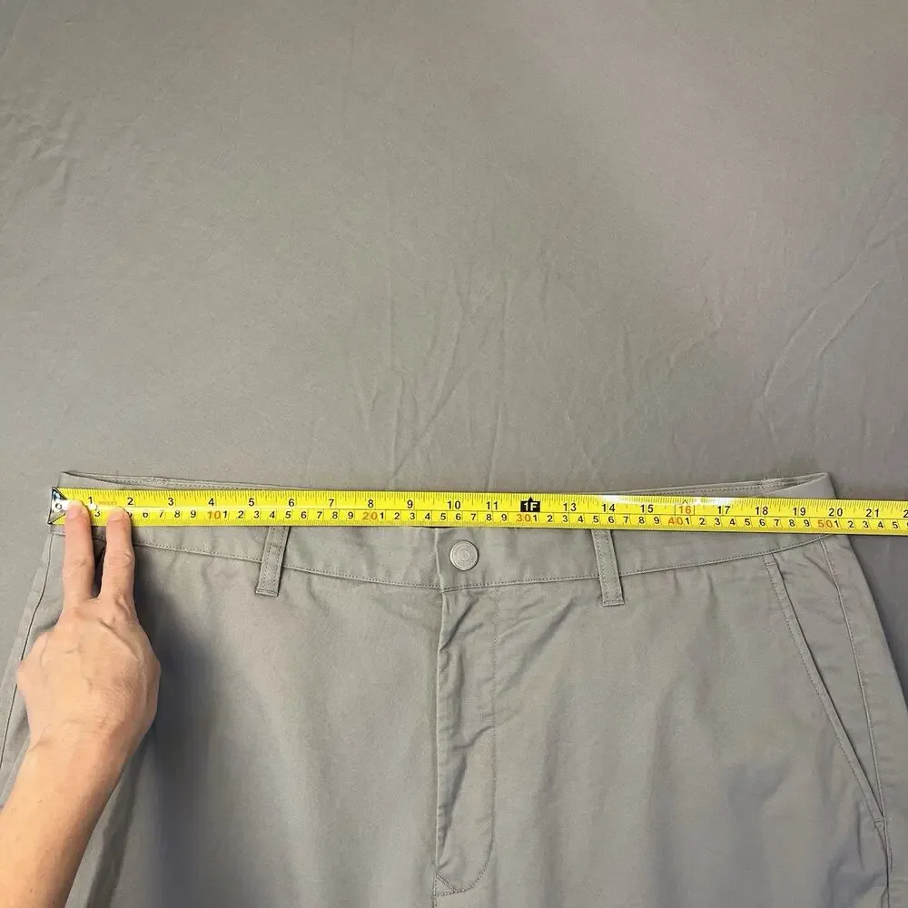 Bonobos Men’s 38X30 Pants Gray Slim Fit Khakis Chinos Flat Front Twill Workwear